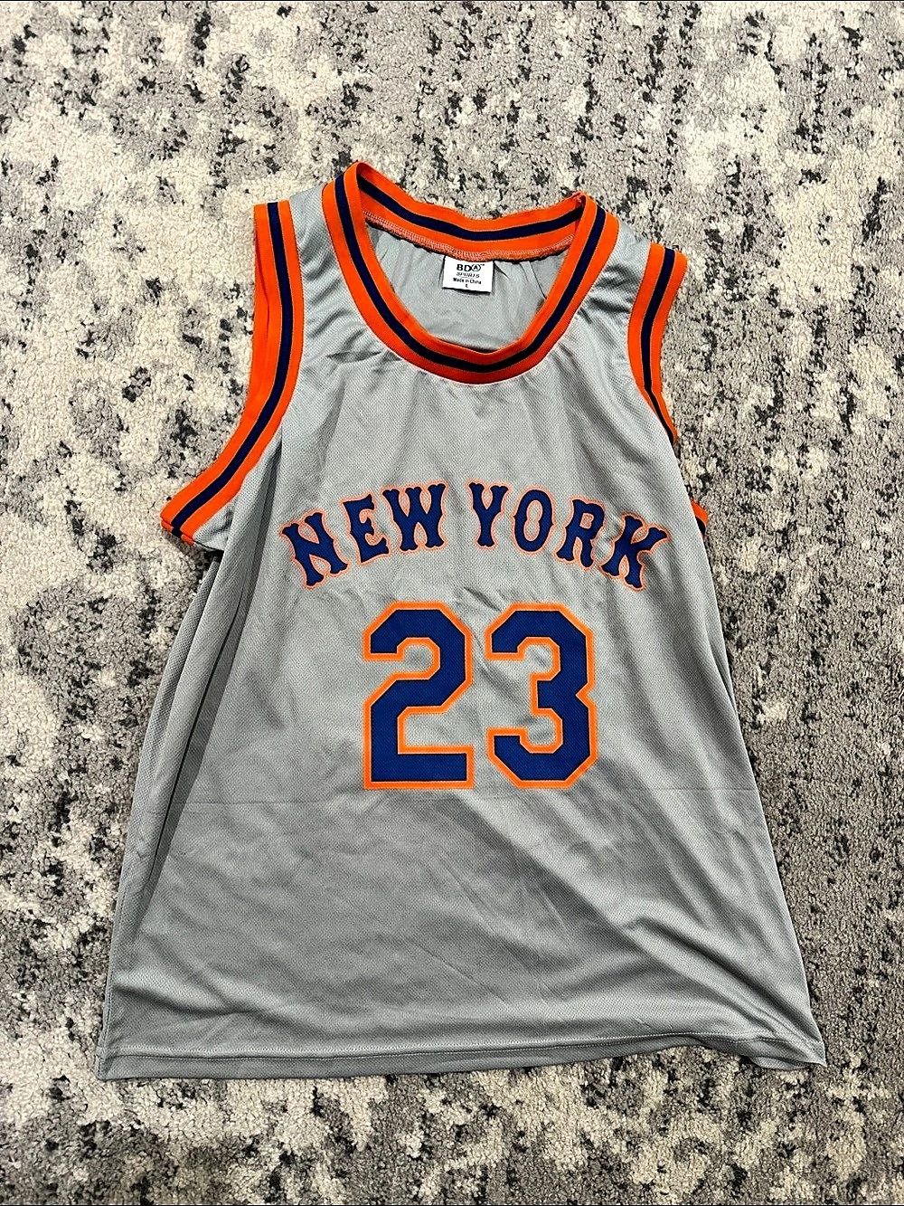 BDG New York Mets 23 Jersey Gray & Orange Like New